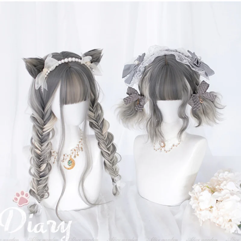 Perruque Lolita Harajuku Cheveux Chat Oreille De Chat Degrade D Argent Longue Bouclee Mignonne Etudiante Filles Femmes Gris Marron Aliexpress Perruque Lolita Harajuku Cheveux Chat Oreille De Chat Degrade D Argent Longue Bouclee Mignonne Etudiante Filles Femmes Gris Marron Aliexpress