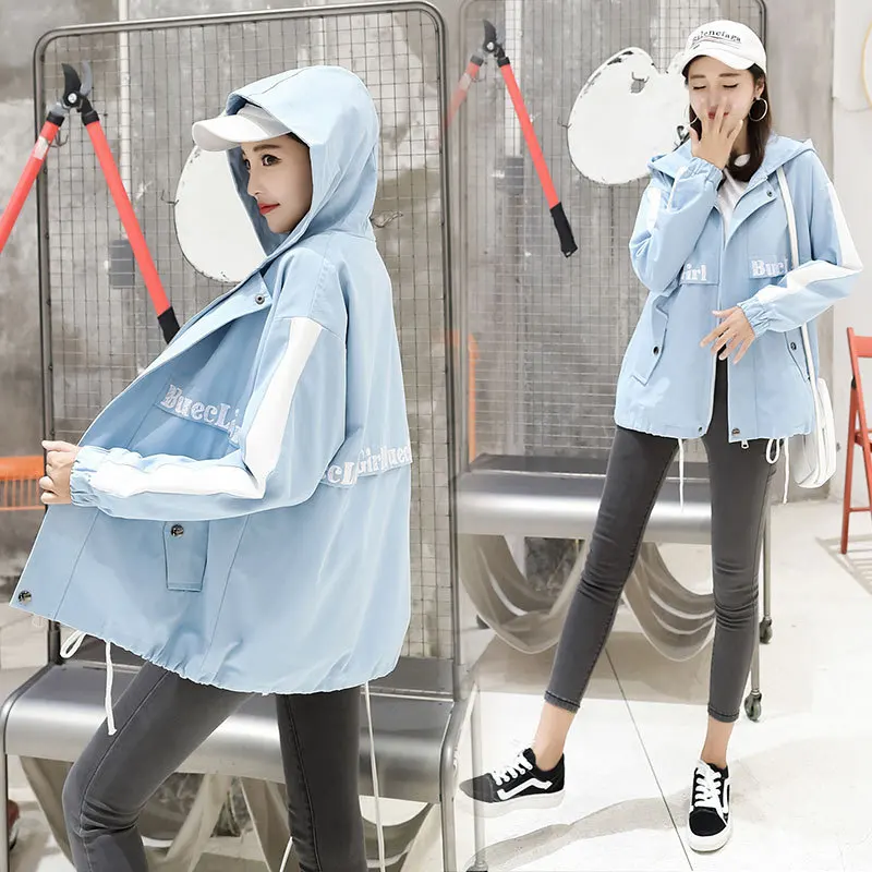 

College Style 2019 Spring And Autumn New Style Loose Autumn Clothing Casual Jacket Middle School Students Korean-style Versatile