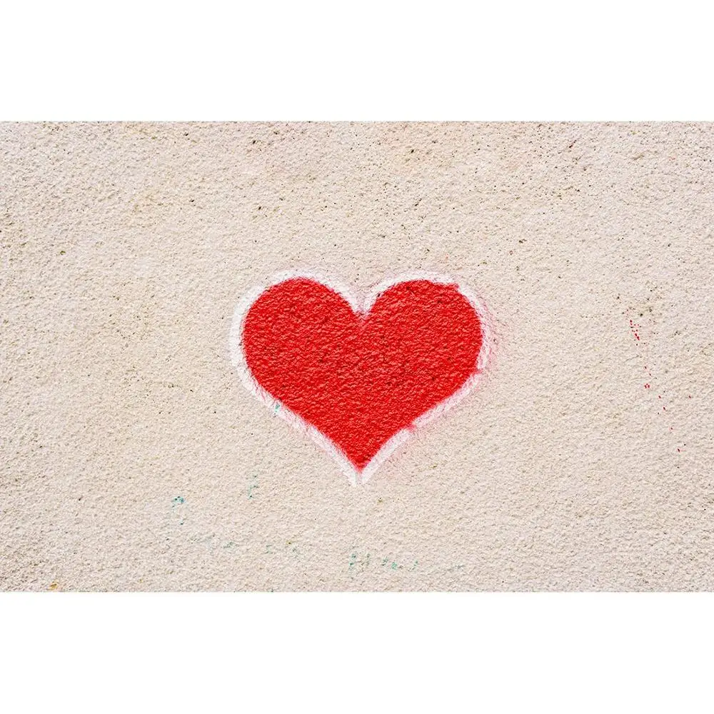 Фон для фотосъемки с изображением красного сердца на стене компьютерная печать