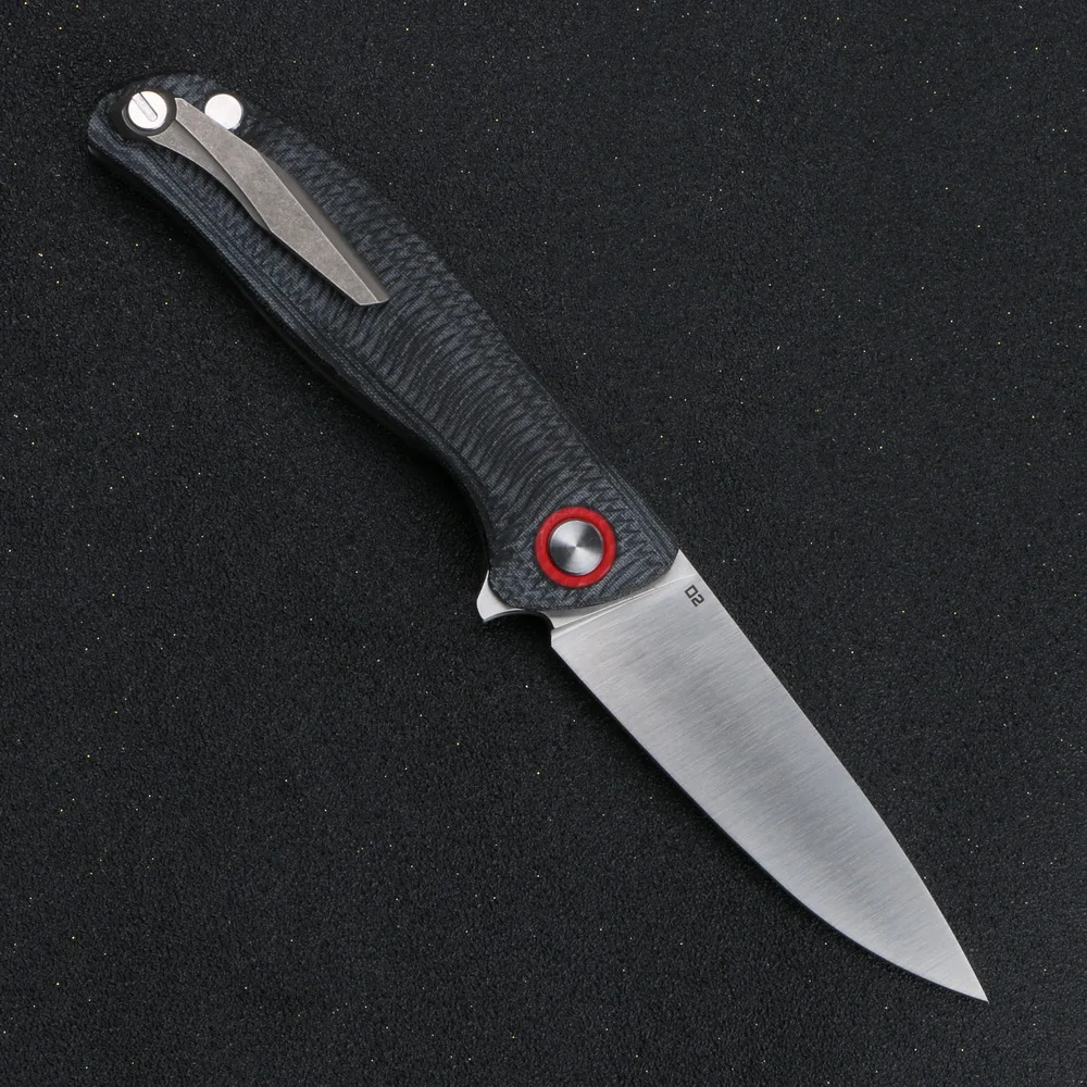 Складной нож Kanedeiia F3 Flipper черный складной Клинок с ручкой из микрокарты лезвие D2