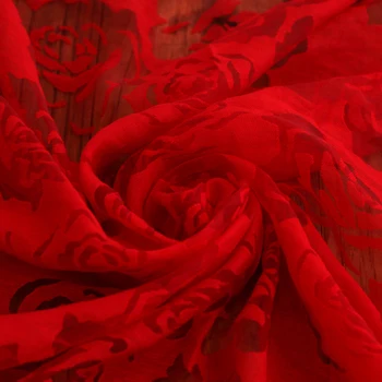 

High quality new Organza fabric Flower cutting technology tissu High end Dress Top DIY sewing