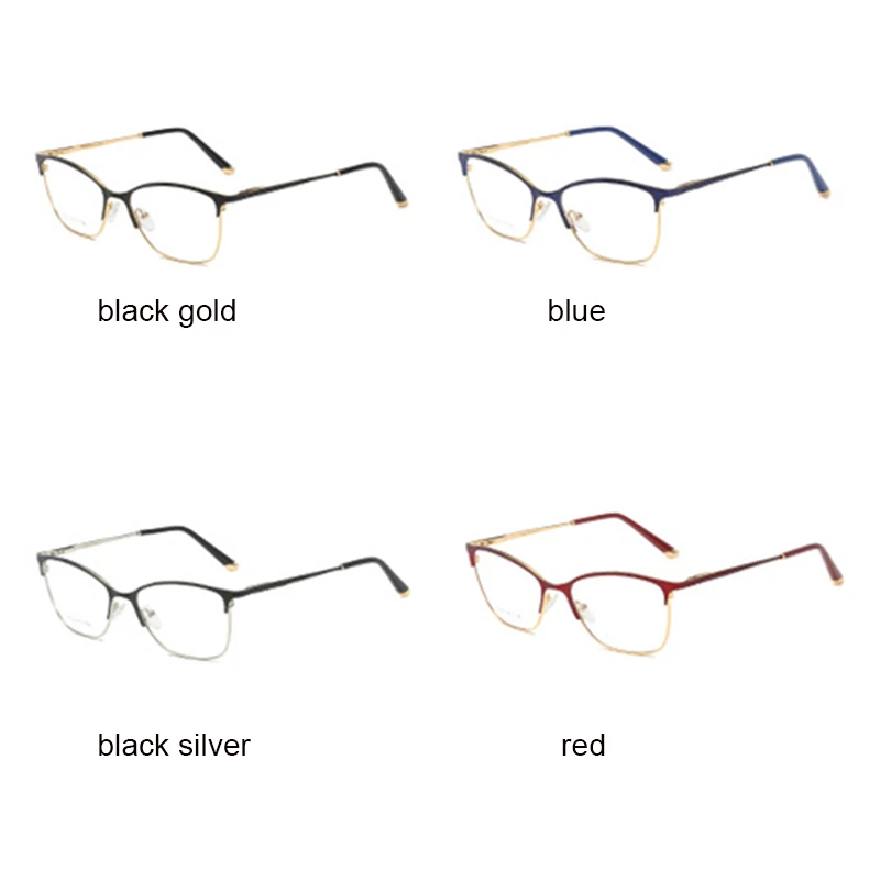 Кошачий глаз, квадратные металлические оптические очки, без рецепта, оправа для очков для женщин, сплав, стильная оправа для прозрачных линз, очки