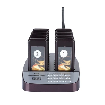 

SU-66 1 to 16 Wireless Pager Waiting System Restaurant Queuing Calling System 100-240V Pager