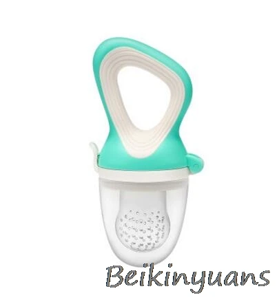 Прорезыватель для зубов с изображением жирафа, для укуса, детский Прорезыватель для зубов, силиконовая соска для кормления - Цвет: Green m