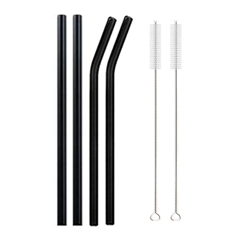 Eco-Friendly Multi-Color Glass Straws Set - Reusable and Healthy Drinking Straws