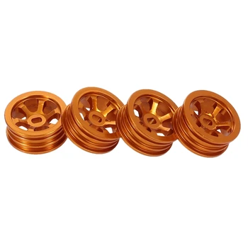

4PCS Metal Hub RC Car Wheel 1/28 for Wltoys K989 IW04M Racing Cars Spare Part Replacement Accessories,Yellow