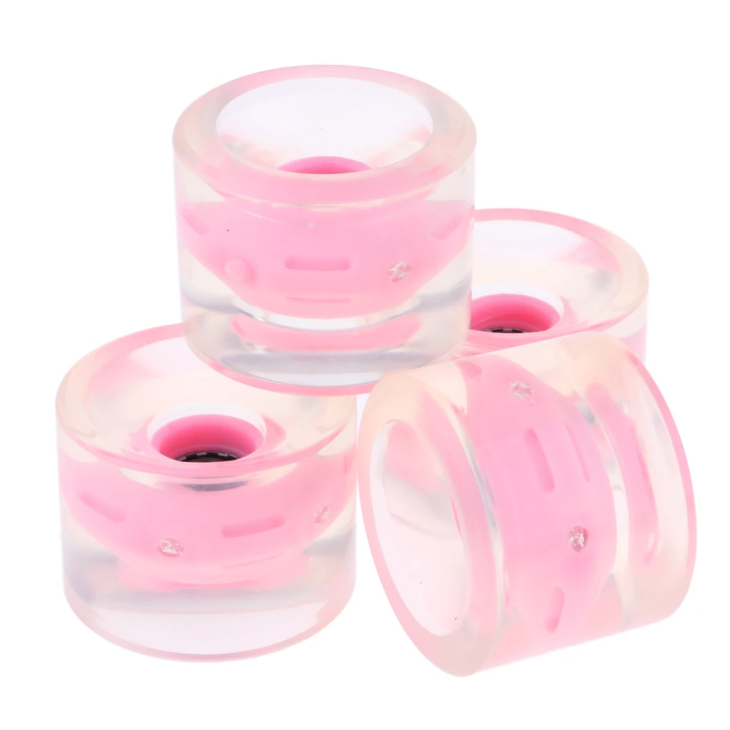 4pcs 70mm Light Up Skateboard Longboard Wheels Glow At Night 78A for Skateboards Accessories Spare Parts