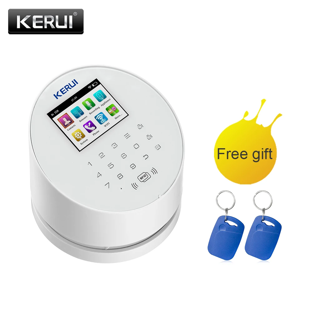 Система сигнализации KERUI W2 Wi-Fi GSM PSTN 2 4 дюйма цветной сенсорный экран для домашней