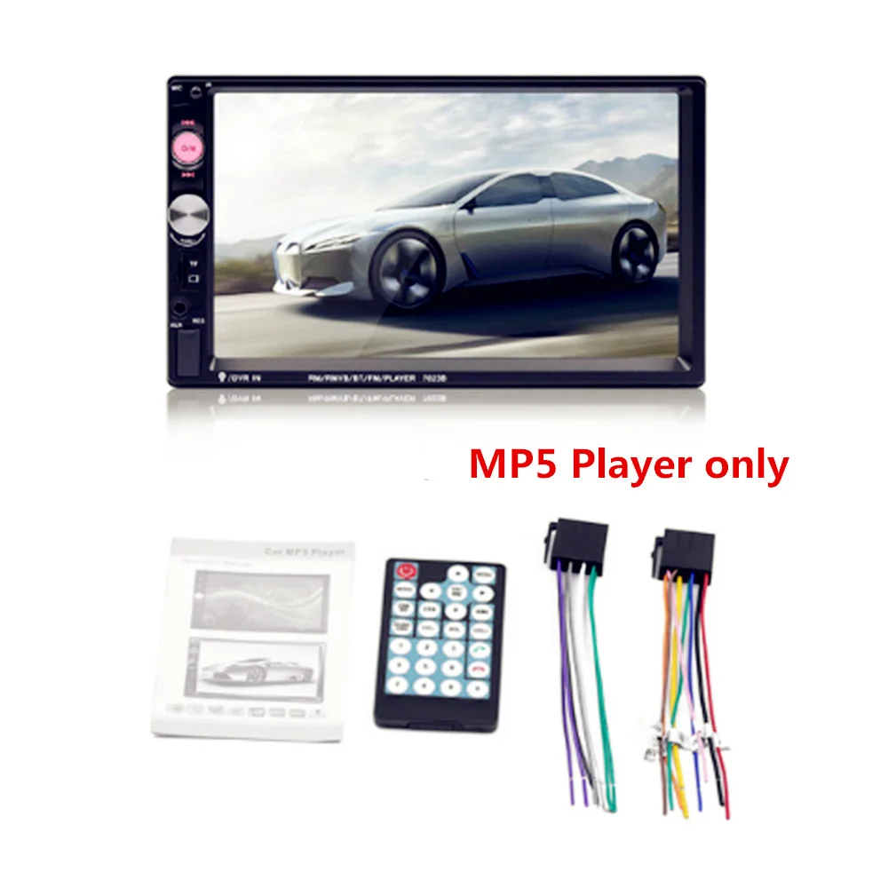 2 din автомагнитола " Bluetooth HD Авторадио MP5 плеер 2DIN сенсорный экран Авто Аудио USB TF FM с камерой пульт дистанционного управления - Цвет: Mp5 Player only