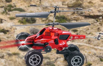 

Children's Three-In-One Multi-Function Electric RC Aircraft Helicopter Land And Air Helicopter Model Children's Toys Gifts