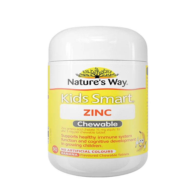 Nature's Way Children's Zinc Supplement Chewable Tablets 90 Capsules