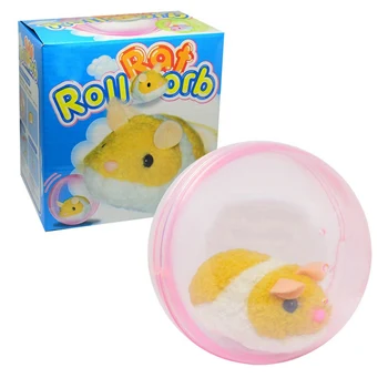 

Electric Cat Toy Hamster Plush Ball Rolling Hamster Transparent Rolling Rotating Ball Pet Toy With Box Pet Supplies