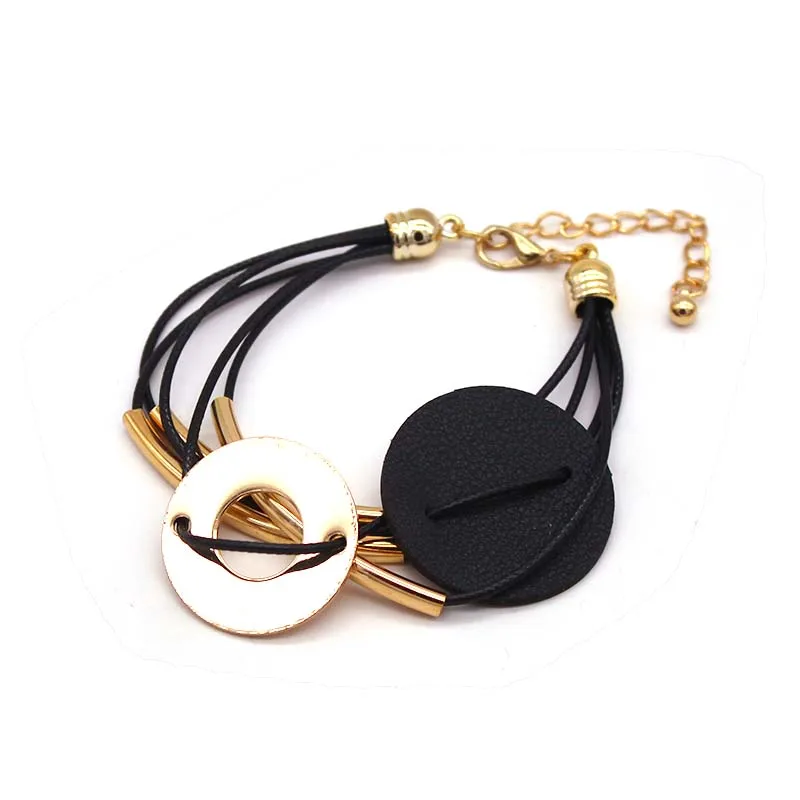 D& D богемский многослойный браслет для женщин золотого цвета браслеты из веревки и кожи и браслеты ювелирные изделия женские подарки - Окраска металла: 5