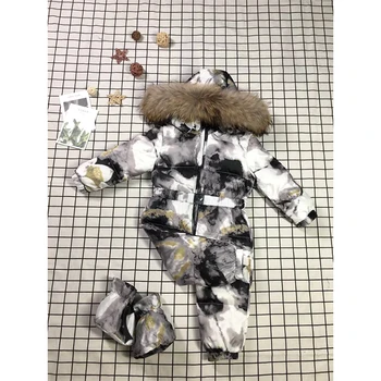 

Newborn Toddler Baby Rompers Overalls Clothing Girl Jumpsuit Fashion Winter Duck Down Warm Hooded Snow Suit Baby Girl Clothes