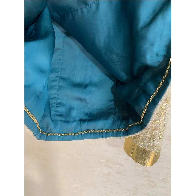 Египетская подиумная Модная золотисто-желтая кожаная куртка модная Джокер Заказная ткань куртка Женская осенне-зимняя куртка