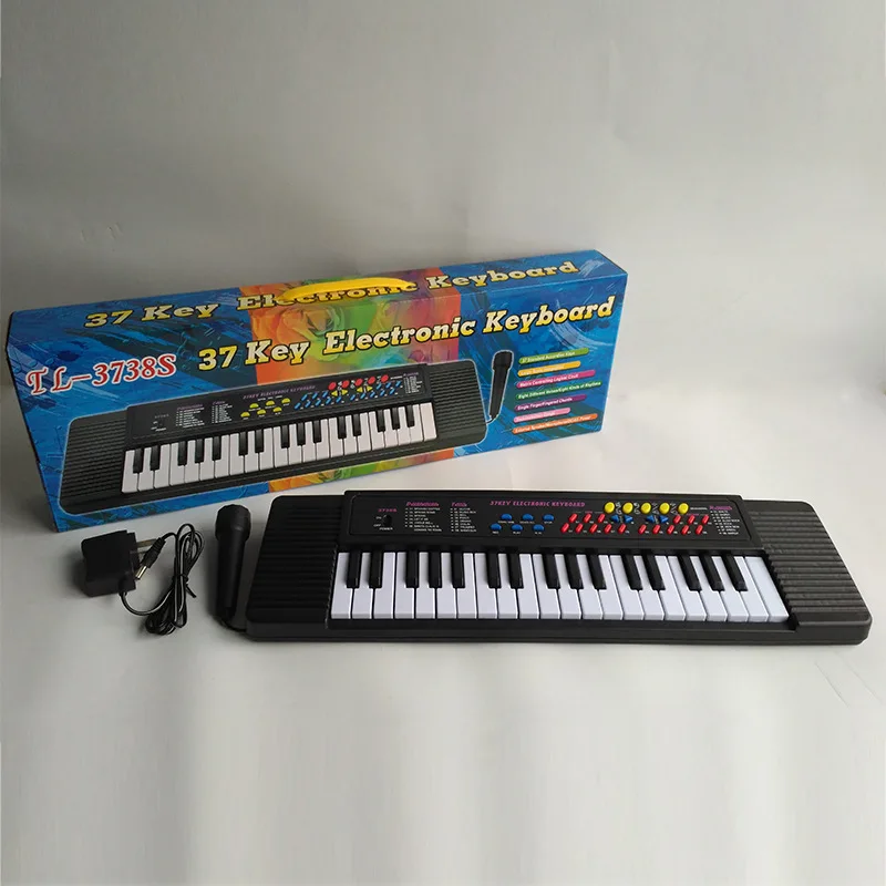 

Multifunctional Microphone Rechargeable GIRL'S Model 37 Key Electronic Keyboard Baby Piano Children Music Musical Instrument Toy