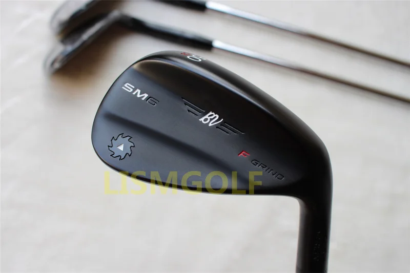 SM6 черного цвета на танкетке Vokey Дизайн sm6 Черный клюшки для гольфа песком мяч Клин 52/56/60 градусов Сталь вал S200 с головных уборов клюшки утюги