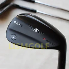 SM6 черного цвета на танкетке Vokey Дизайн sm6 Черный клюшки для гольфа песком мяч Клин 52/56/60 градусов Сталь вал S200 с головных уборов клюшки утюги