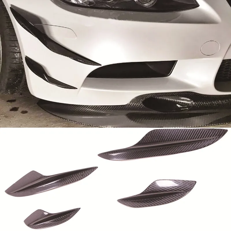 

K Style Carbon fiber Front Spoiler Splitter Canard 4pcs/Set Fit For BMW E90 E92 E93 M3