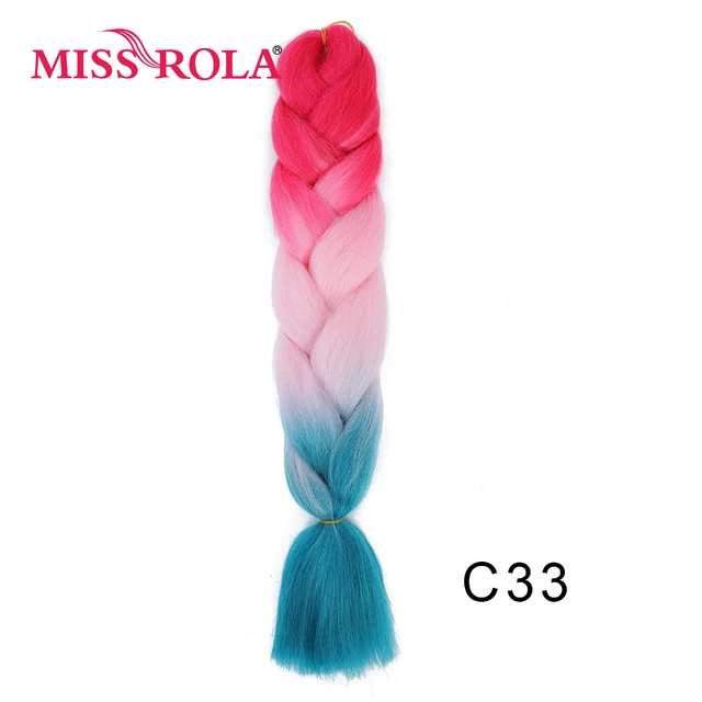 New Colors Synthetic Glowing Hair Twist Braids Ombre Color For white Women Braiding Hair Extensions Jumbo Braids KaneKalon Hair C33