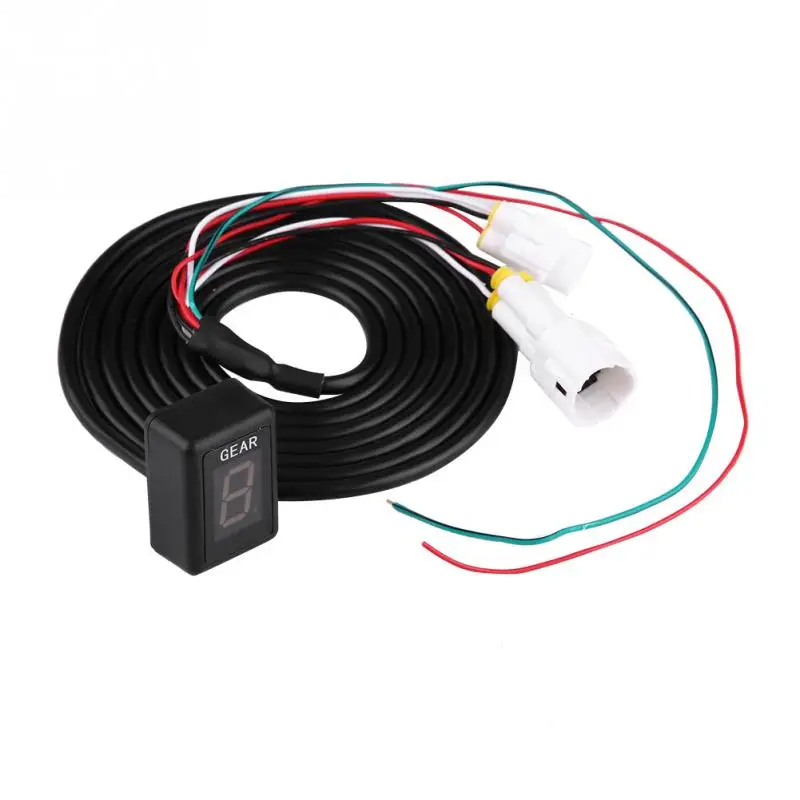 Мотоцикл ECU Plug Mount 6 скоростей цифровой индикатор передач дисплей рычаг переключения передач датчики для Yamaha FZ-16 FZ-S FZ400 красный светодиодный