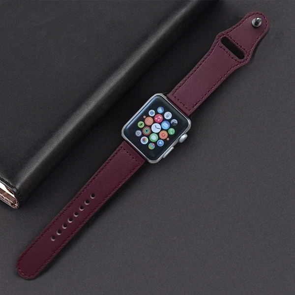 Ремешок для apple watch ремешок из натуральной Кожаный ремешок 42 мм, 38 мм, ремешок для наручных часов iwatch, Версия 44 мм 40 мм 5/4/3/2/1 браслет аксессуары