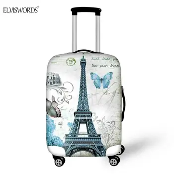 

ELVISWORDS Tower Pattern Luggage Cover For 18-32 Inch Elastic Dustproof Trolley Case Protective Covers