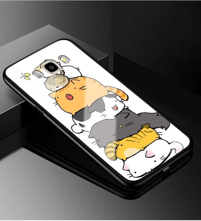 Для samsung J7 чехол из закаленного стекла задняя крышка для samsung Galaxy J7 чехол для телефона SM-J710FN J710 J 7 Мягкий Бампер j710f - Цвет: 3  J7 2016 J710F