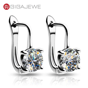 GIGAJEWE Moissanite EF Color VVS1 Total 2ct 925 Silver Drop Earring 18K Gold Plated Diamond Test Passed Jewelry Woman Girl Gift 1