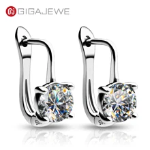 GIGAJEWE Moissanite EF Color VVS1 Total 2ct 925 Silver Drop Earring 18K Gold Plated  Diamond Test Passed Jewelry Woman Girl Gift