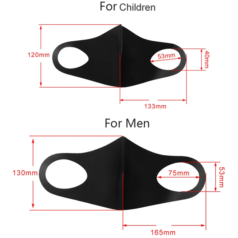 5-10PCS Anti Dust Face Mask Mouth Cover Adult Children Respirator Washable Breathable Reusable PPE 5color Mask Washable 6
