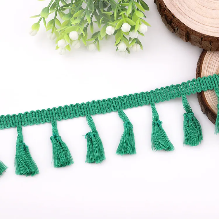 10Yards Lace Ribbon Tassel Fringe Cotton Ethnic Lace Trim Ribbon Sewing Dress Garment Curtain DIY Handmade Craft Accessories