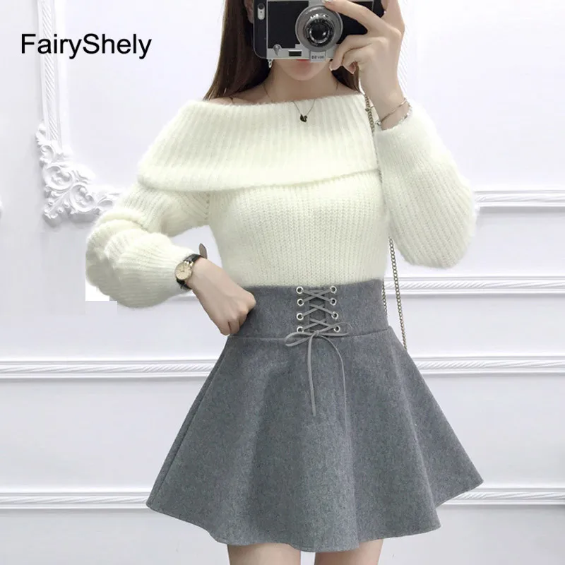 FairyShely коллекция 2020 года короткая юбка-зонтик с высокой талией мини-юбка Женское
