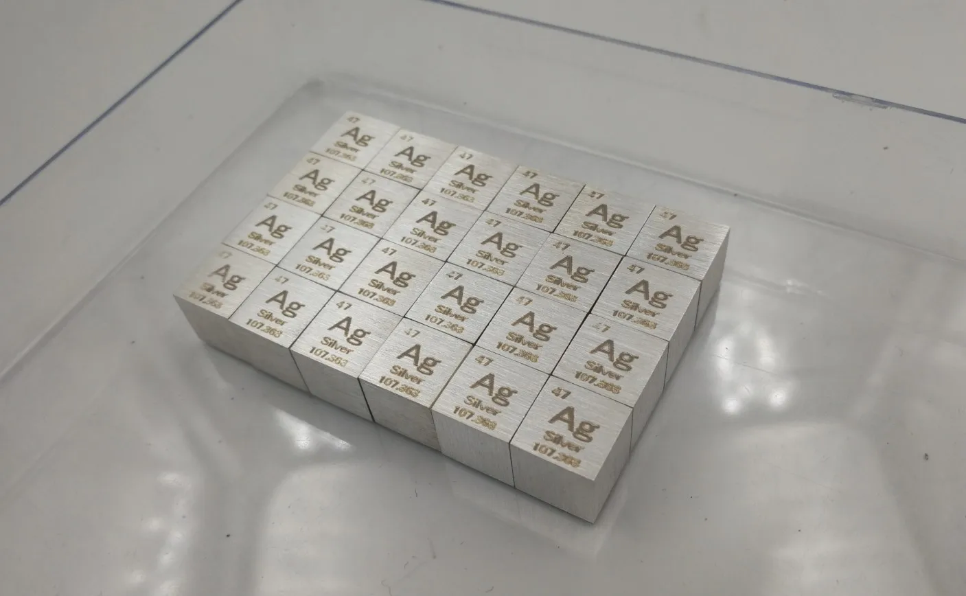 US $23.28 Silver Metal Silver Cubic Periodic Table Cube High Purity Silver