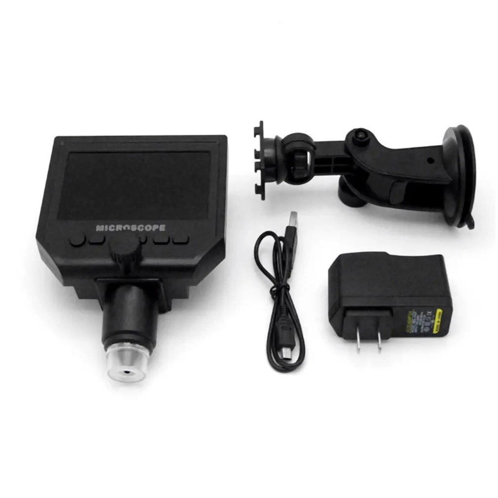 Портативный HD 3 .6MP CCD Pixel 4 дюймовый OLED-экран ЖК Цифровой Микроскоп увеличение 1-600X