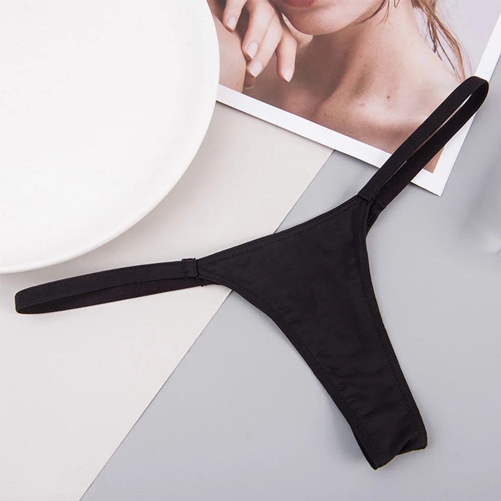 Thin Belt Bikini Bottom Thong Women's Lingerie Milk Silk Intimate Underwear Sexy Low-Waist G-string Swimsuit
