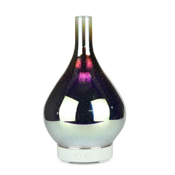 

-3D Firework Glass Vase Shape Air Humidifier with 7 Color Led Night Light Aroma Essential Oil Diffuser Mist Maker Ultrasonic