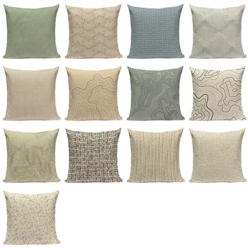 

NEW Abstract Line Drawings Simple Pillow Cover Contour Nordic Cushion Covers Vintage Stripe Seats Home Decorative Pillows Cases