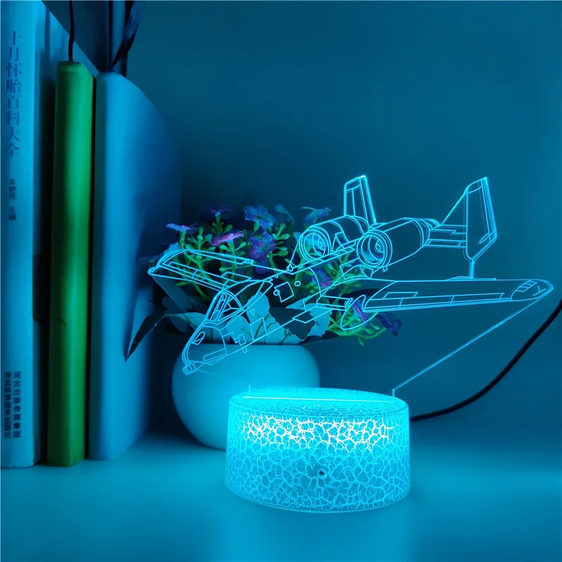 Bluetooth динамик 3D Led домашний декор 7 цветов Изменение вертолет моделирование
