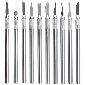 

ABSF 10 Pcs Wax Carving Knife Kit Sculpture Blades Wax Pottery Clay Sculpting Carving Modeling Tool Jewelry Tools