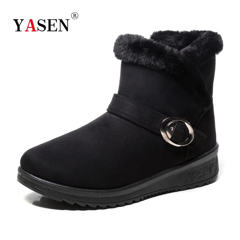 Зимние сапоги женская зимняя обувь теплые меховые женские замшевые ботильоны на