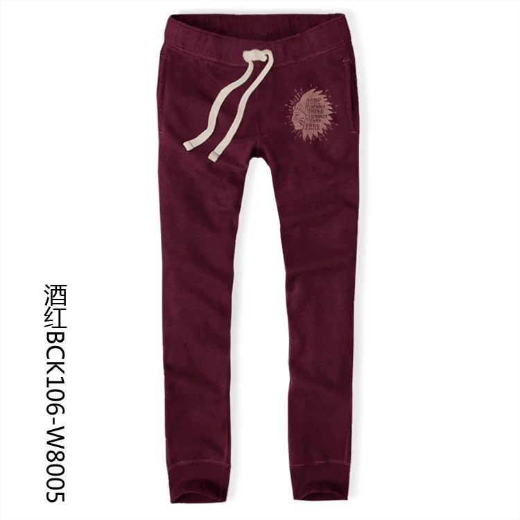 new men sweatpants feet slim trousers big plus size cotton af hollistic men sweatpants wine red pants 4XL 5XL