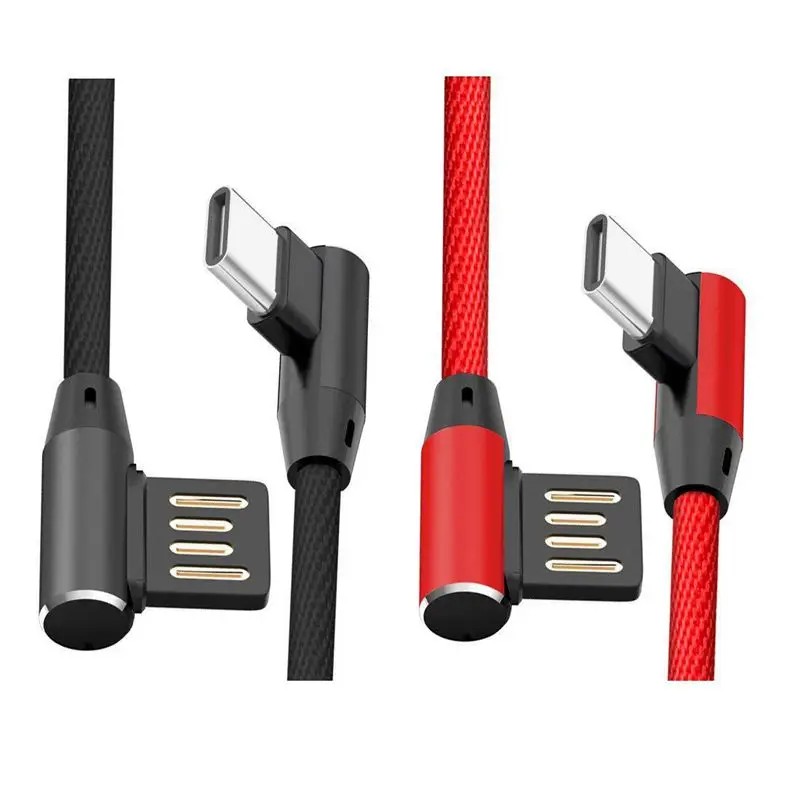 Кабель IG-USB C (3. 3 фута/1 м 2 упаковки) нейлоновый плетеный кабель 90 градусов USB для