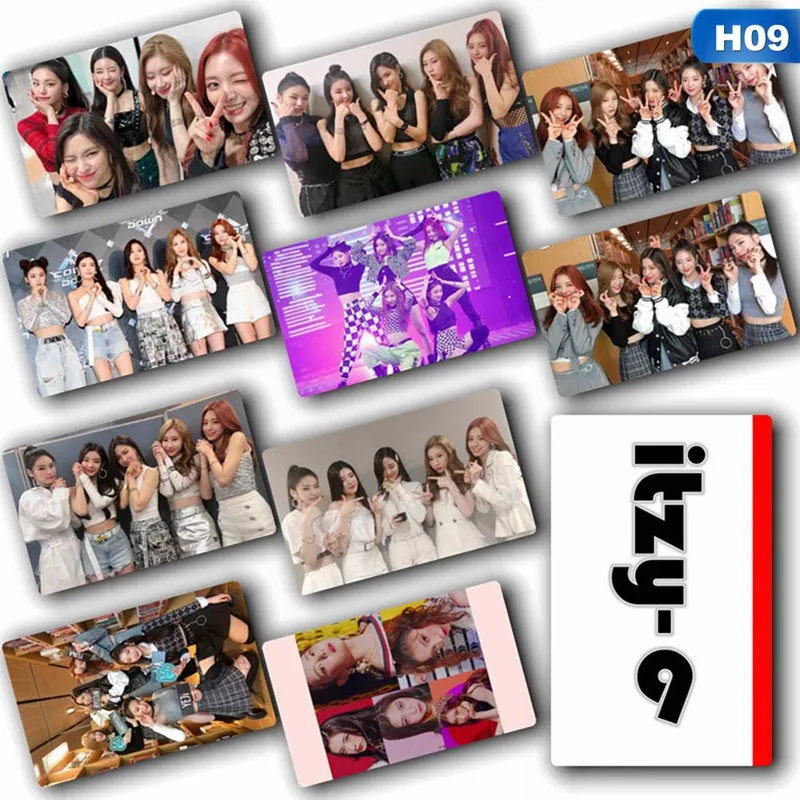 10 шт./компл. K-pop ITZY Ablum IT'z различные липкие фото карты YUNA RYUJIN коллективные карты с кристаллами наклейки - Цвет: OSS5446H09