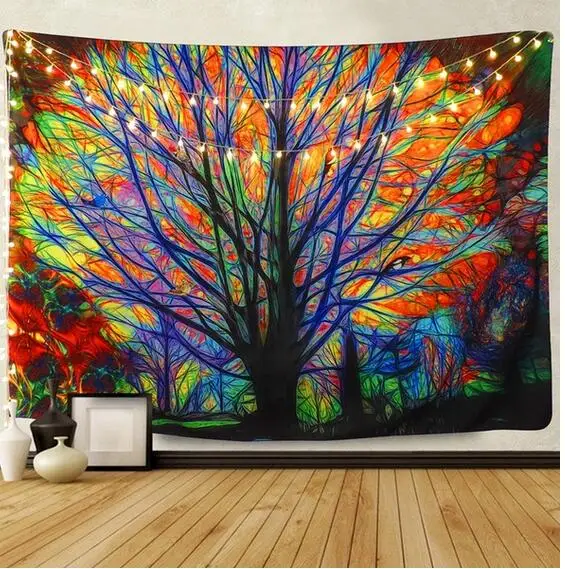 203x153cm Tapestry Meigar коврики для туалета/занавески для душа/гобелены красочные Древо для дома, спальни, ванной комнаты, коврик для ванной, настенное одеяло - Цвет: 203x153cm Tapestry