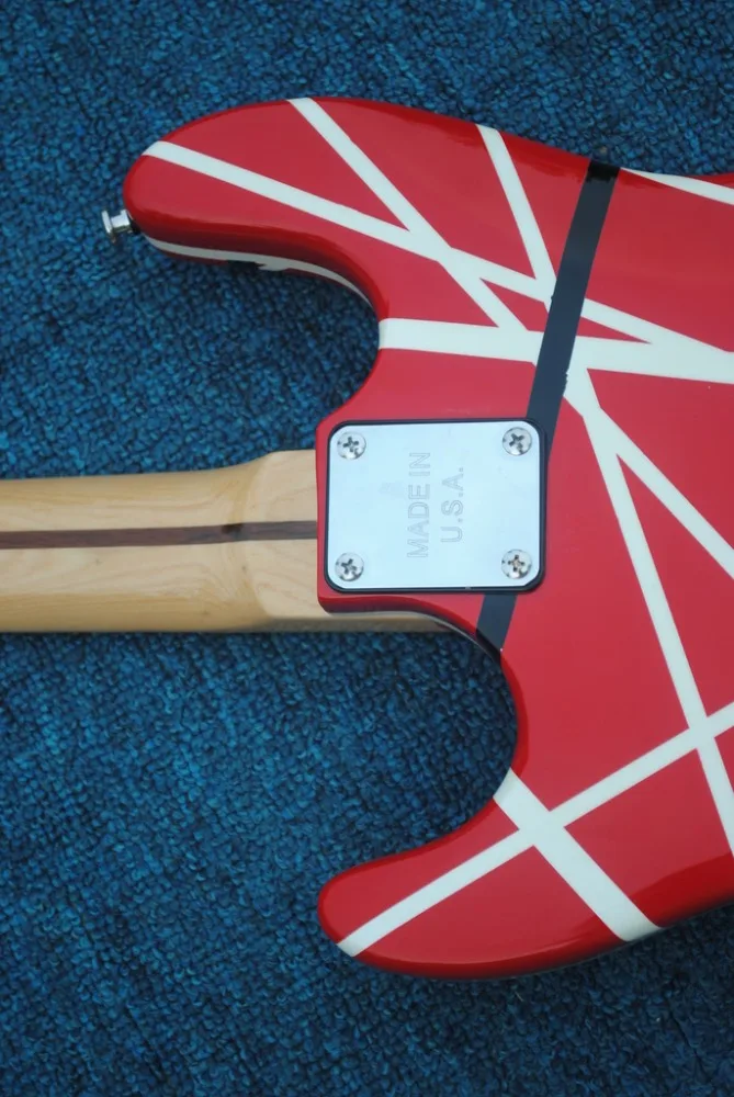 Новая+ фабрика+ Kram EVH 5150 электрогитара Eddie Van Halen Kram 5150 гитара 5150 красная полосатая гитара