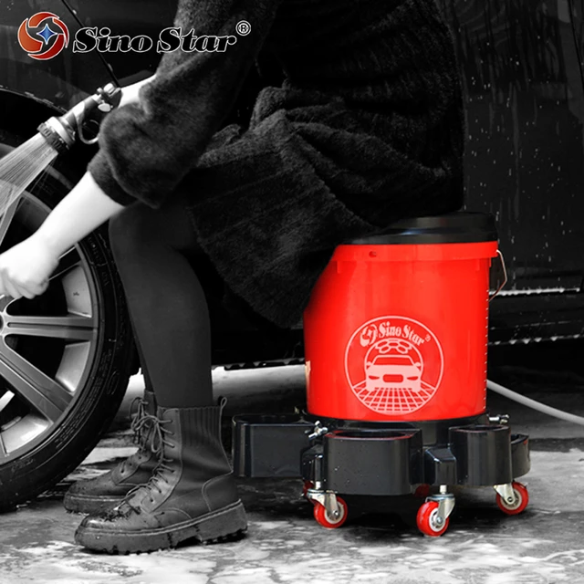 BJJN10 Hot Sale Muti-fuctional 10.8 Inch Removable Rolling Bucket Dolly for  4.4 Gal Bucket Base Car Wash System - AliExpress