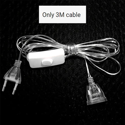 3M Cable 3 м* 1 м 96 светодиодов для дома, улицы, праздника, рождества, декоративные 220 В, свадебные, рождественские гирлянды, сказочные гирлянды, гирлянды, вечерние гирлянды - Испускаемый цвет: 3M Cable