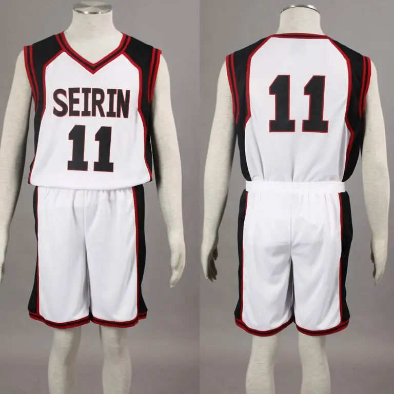 Kuroko no Basuke Basket SEIRIN white school basketball suit men's uniforms sport clothes No.11 Tetsuya cosplay costume | Тематическая