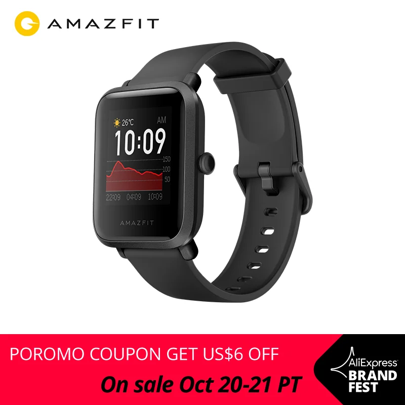  В наличии 2020 Global Amazfit Bip S Smartwatch 5ATM водонепроницаемые встроенные GPS GLONASS Bluetooth Смарт часы для Android iOS Phone